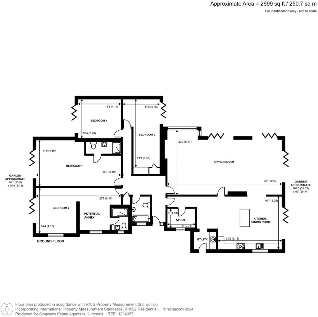 Floorplans For Highfield Road, Lower Sunbury, Surrey
