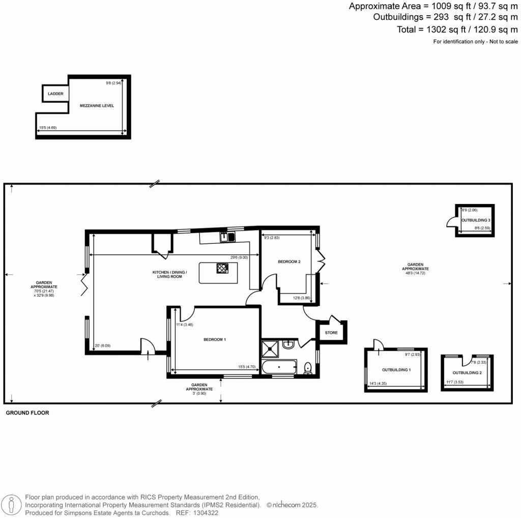 Floorplans For Hamhaugh Island, Shepperton, Surrey