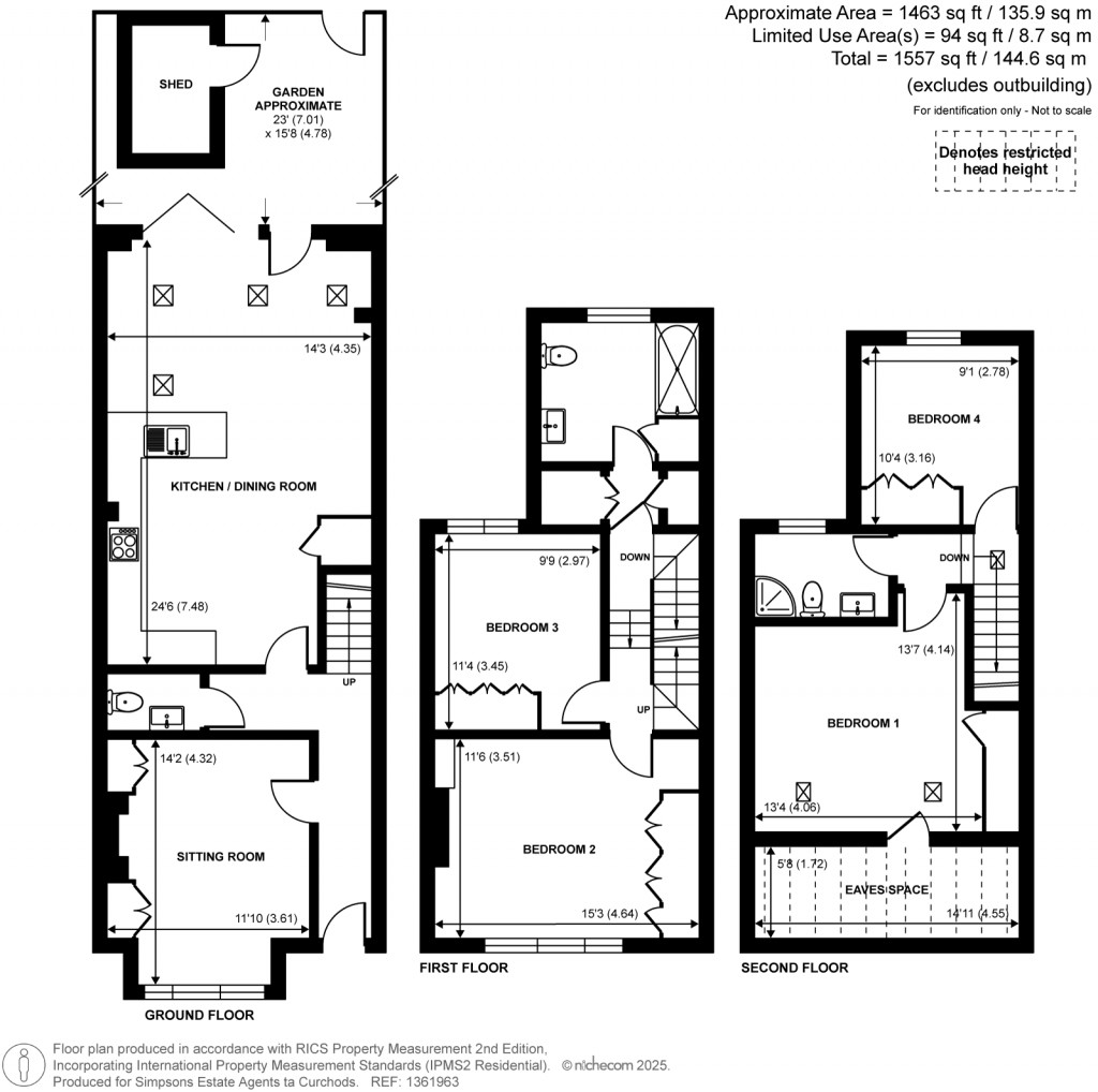 Floorplans For Christchurch Avenue, Teddington