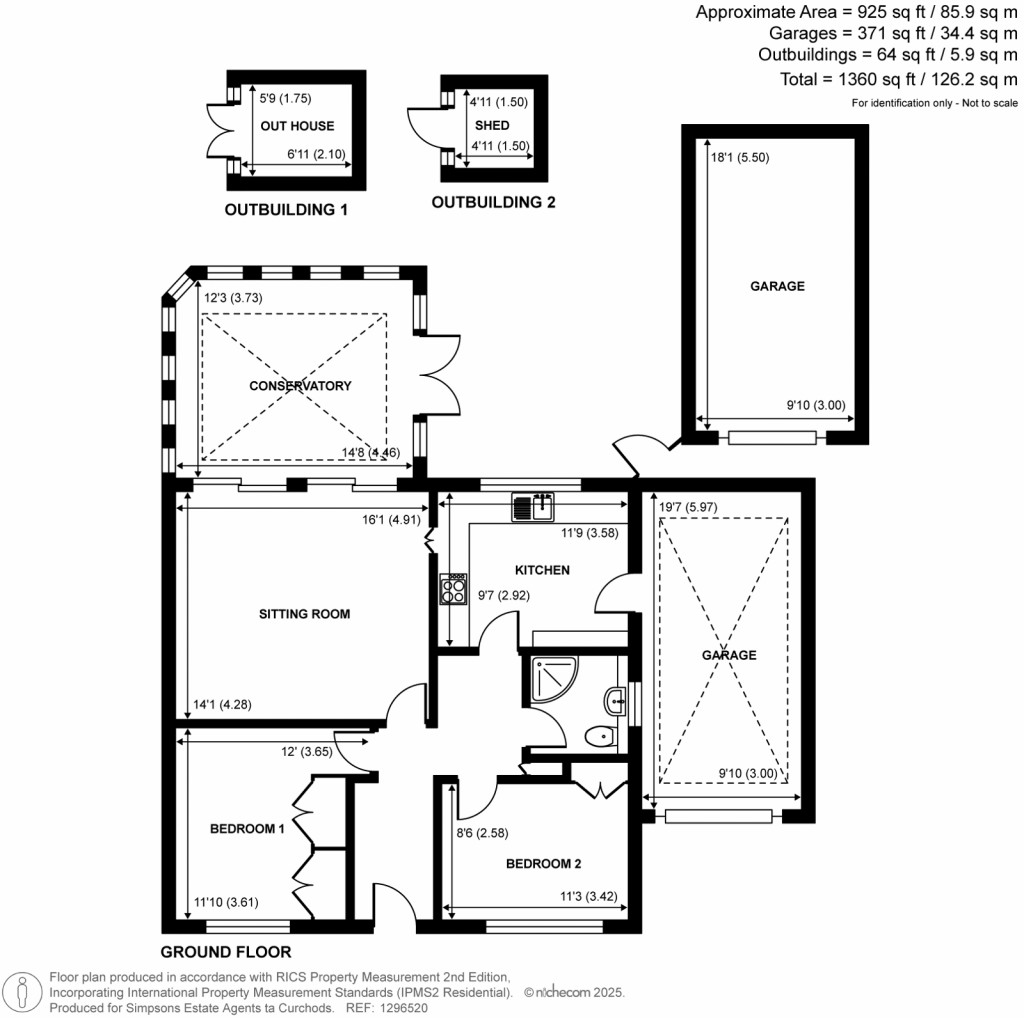 Floorplans For Lyndhurst Way, Chertsey, Surrey