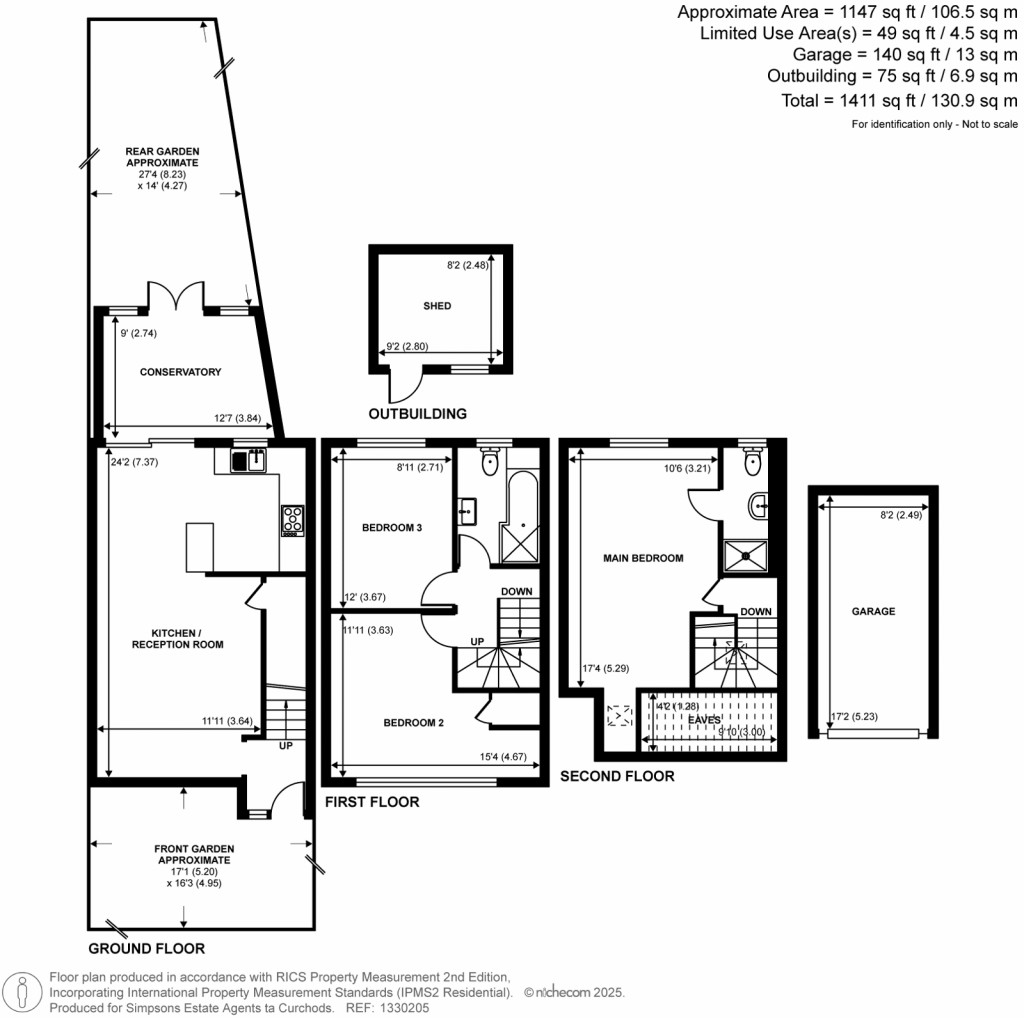 Floorplans For Elizabeth Gardens, Sunbury-On-Thames, Surrey