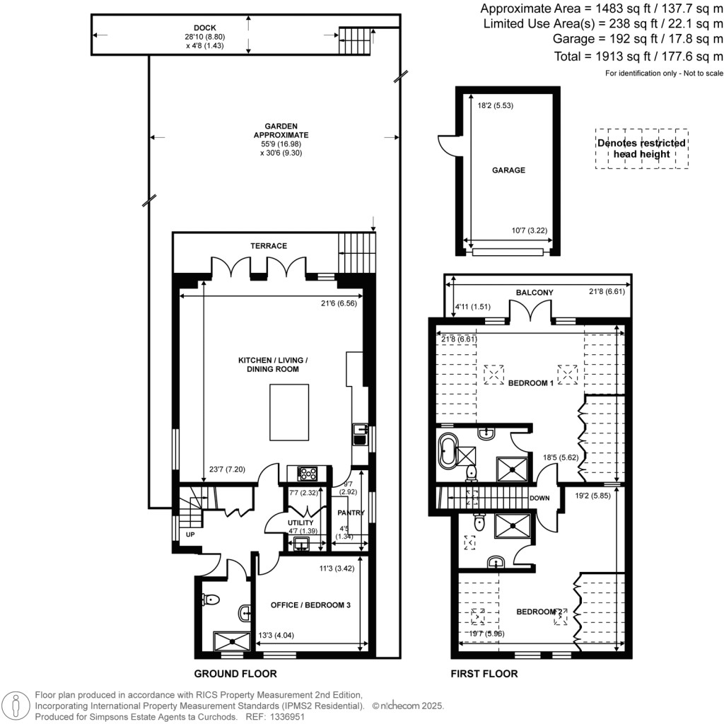 Floorplans For Willow Way, Sunbury-On-Thames, Surrey