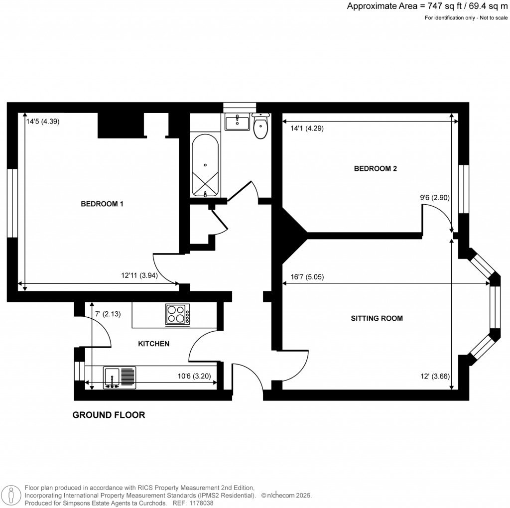Floorplans For Russell Road, Shepperton, Surrey