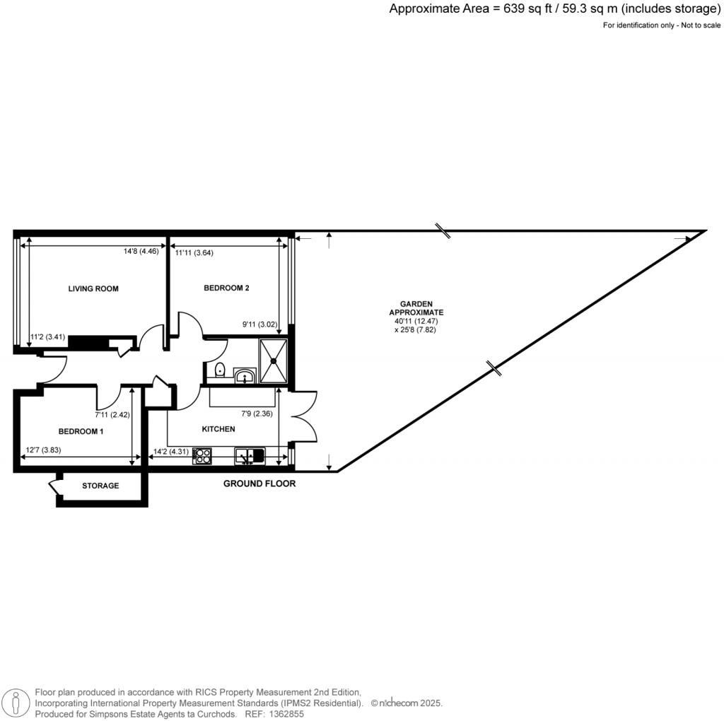 Floorplans For Cedar Way, Sunbury-On-Thames, Surrey