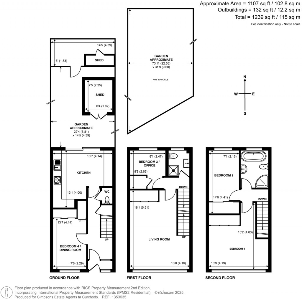 Floorplans For Sheep Walk, Shepperton, Surrey