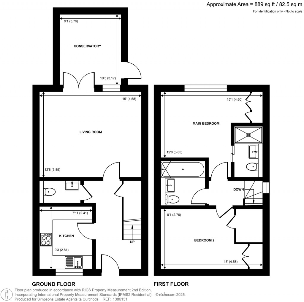 Floorplans For Old Halliford Place, Shepperton, Surrey