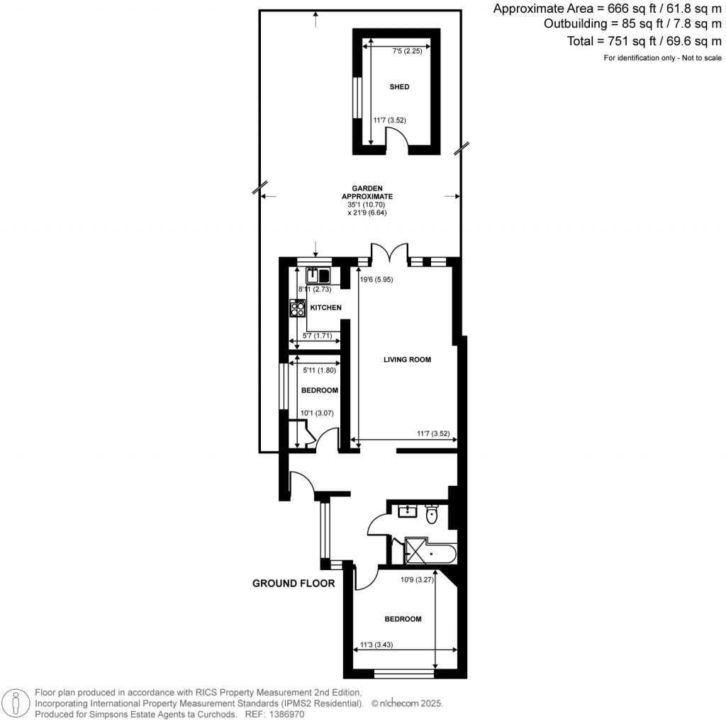 Floorplans For Wood Road, Shepperton, Surrey