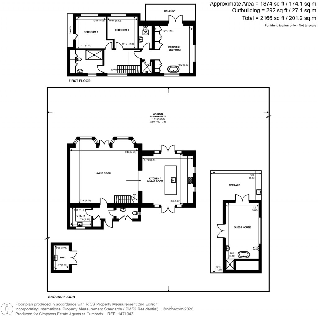 Floorplans For Pharaohs Island, Shepperton, Surrey
