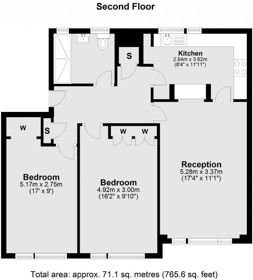 Floorplans For Walpole Road, 64 Walpole Road, Teddington, Greater London