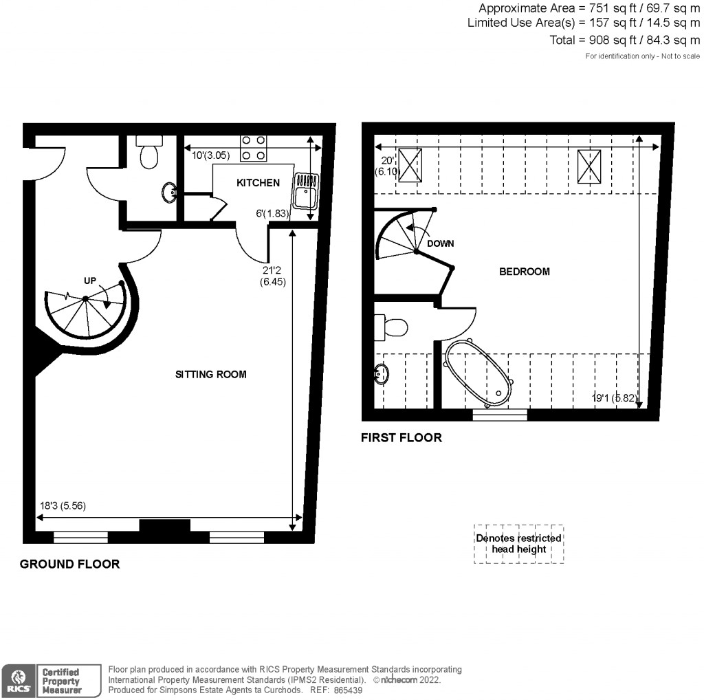 Floorplans For Bridge Road, East Molesey, Surrey