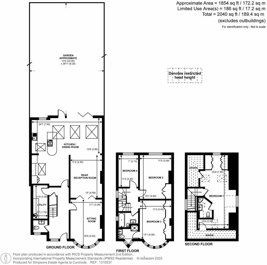 Floorplans For Teddington Park Road, Teddington