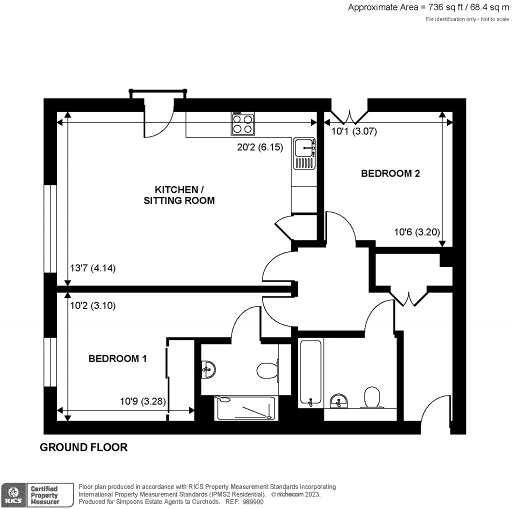 Floorplans For Needham Court, Blagrove Road, Teddington, TW11