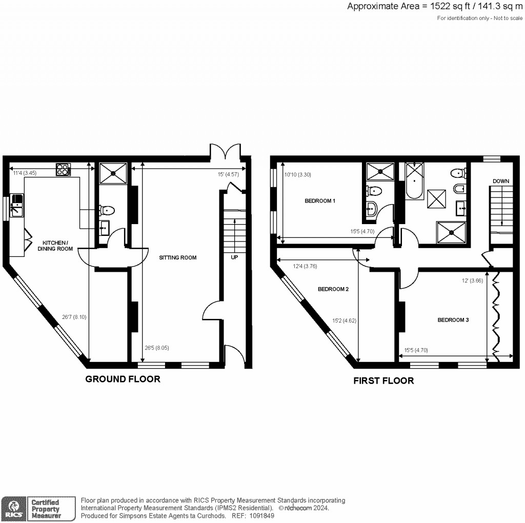 Floorplans For Victoria Road, Teddington, TW11