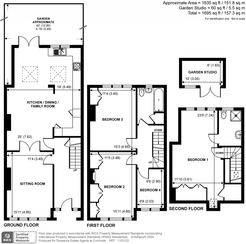 Floorplans For Cambridge Crescent, Teddington, TW11