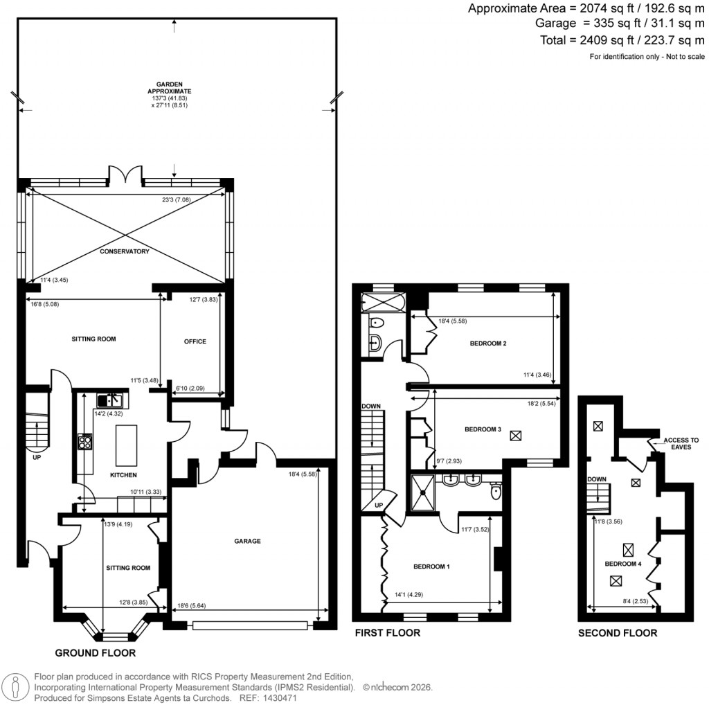 Floorplans For Holmesdale Road, Teddington