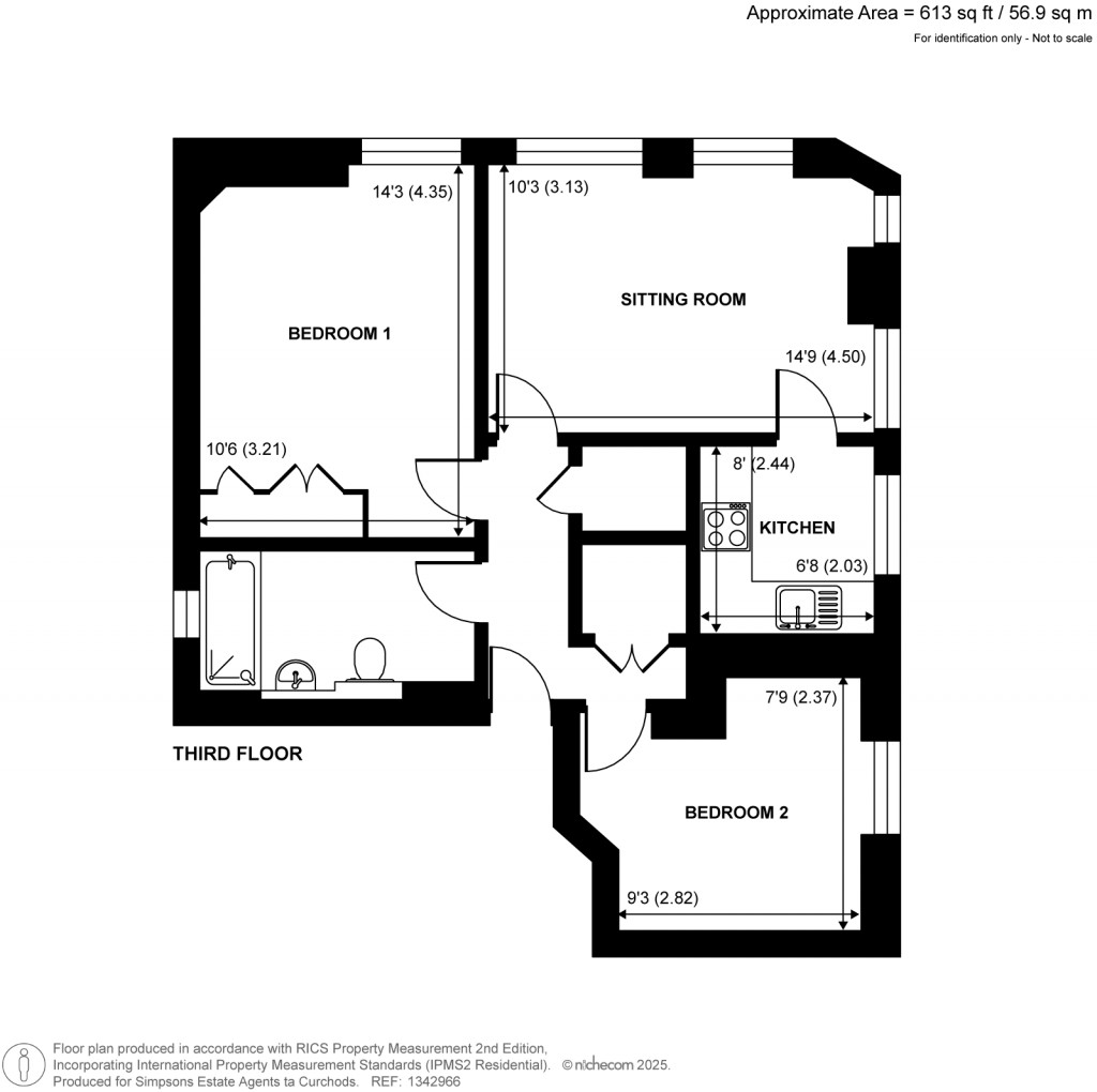 Floorplans For Bychurch End, Teddington