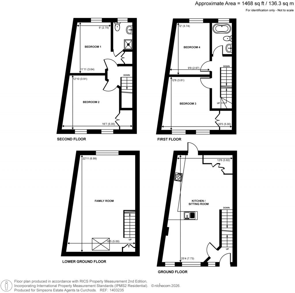 Floorplans For Wick Road, Teddington