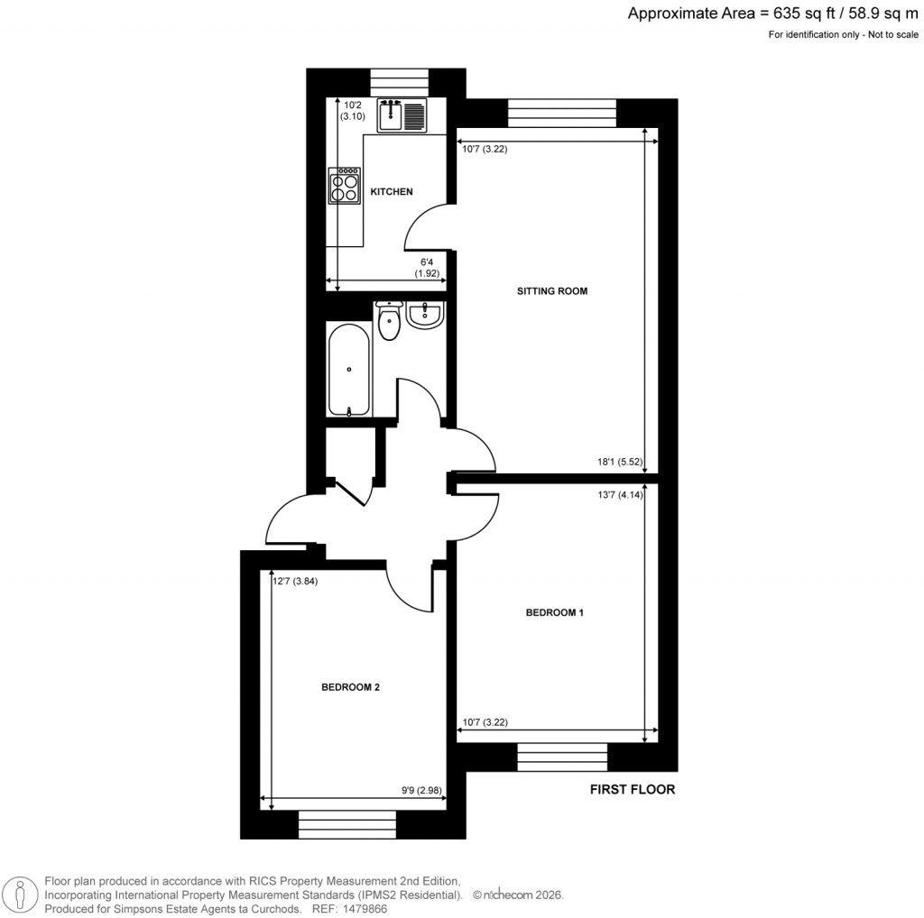 Floorplans For Vicarage Road, Teddington