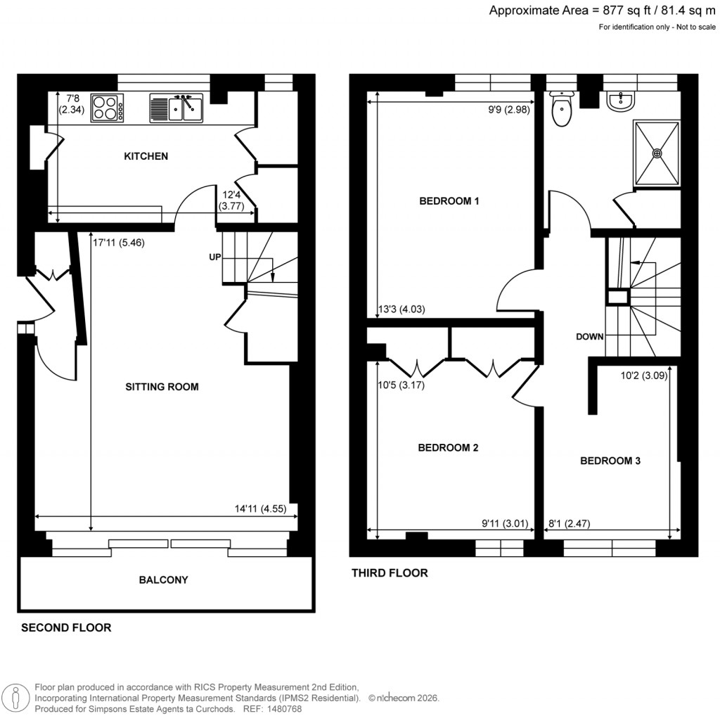 Floorplans For Broom Close, Teddington