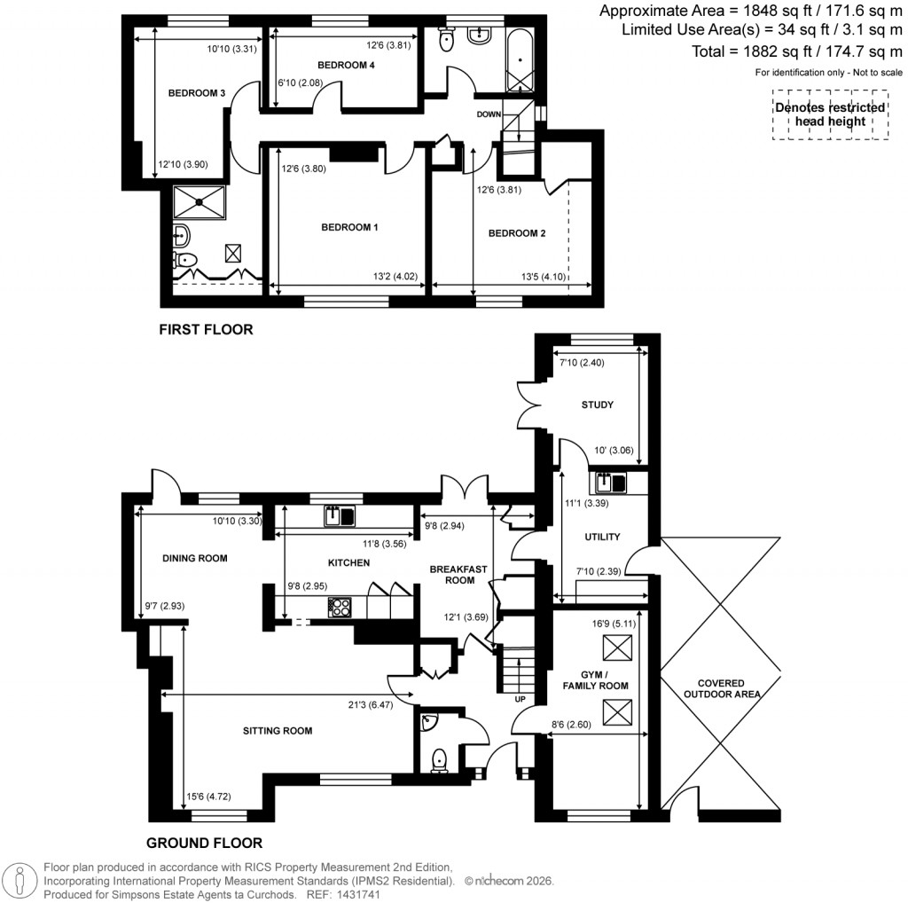 Floorplans For Lincoln Drive, Pyrford, Surrey