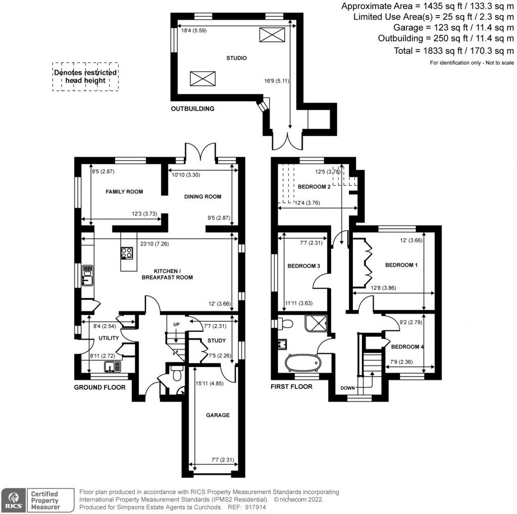 Floorplans For Silver Birch Close, Woodham, Surrey