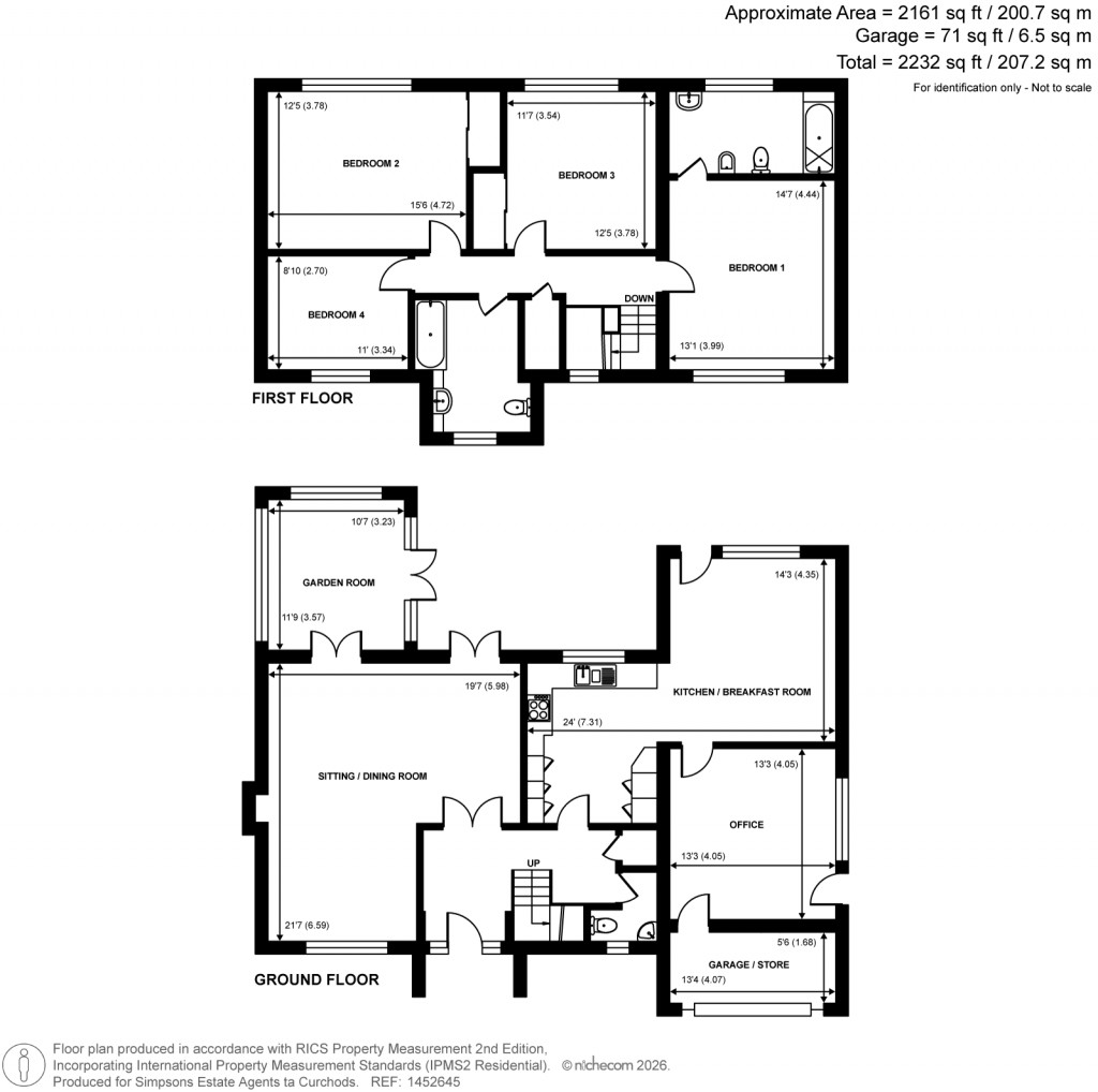 Floorplans For Dartnell Park Road, West Byfleet, Surrey