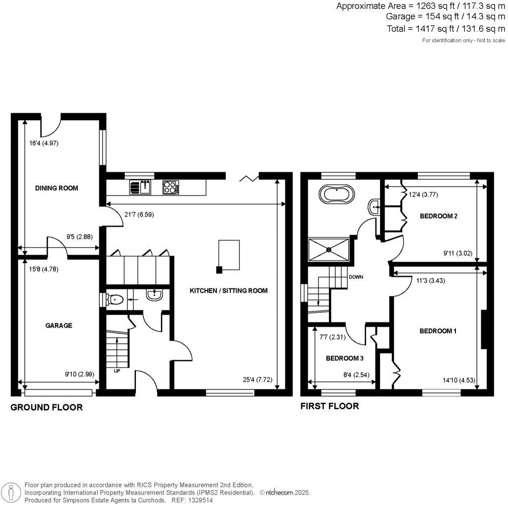 Floorplans For Sanway Close, Byfleet, Surrey