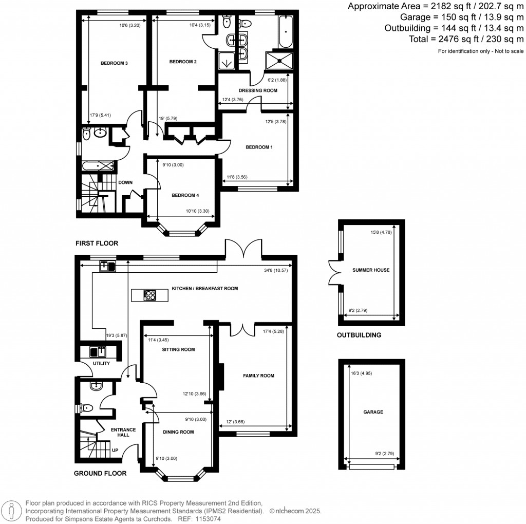 Floorplans For Clock House Close, Byfleet, Surrey
