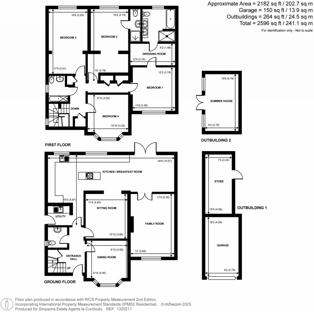 Floorplans For Clock House Close, Byfleet, Surrey