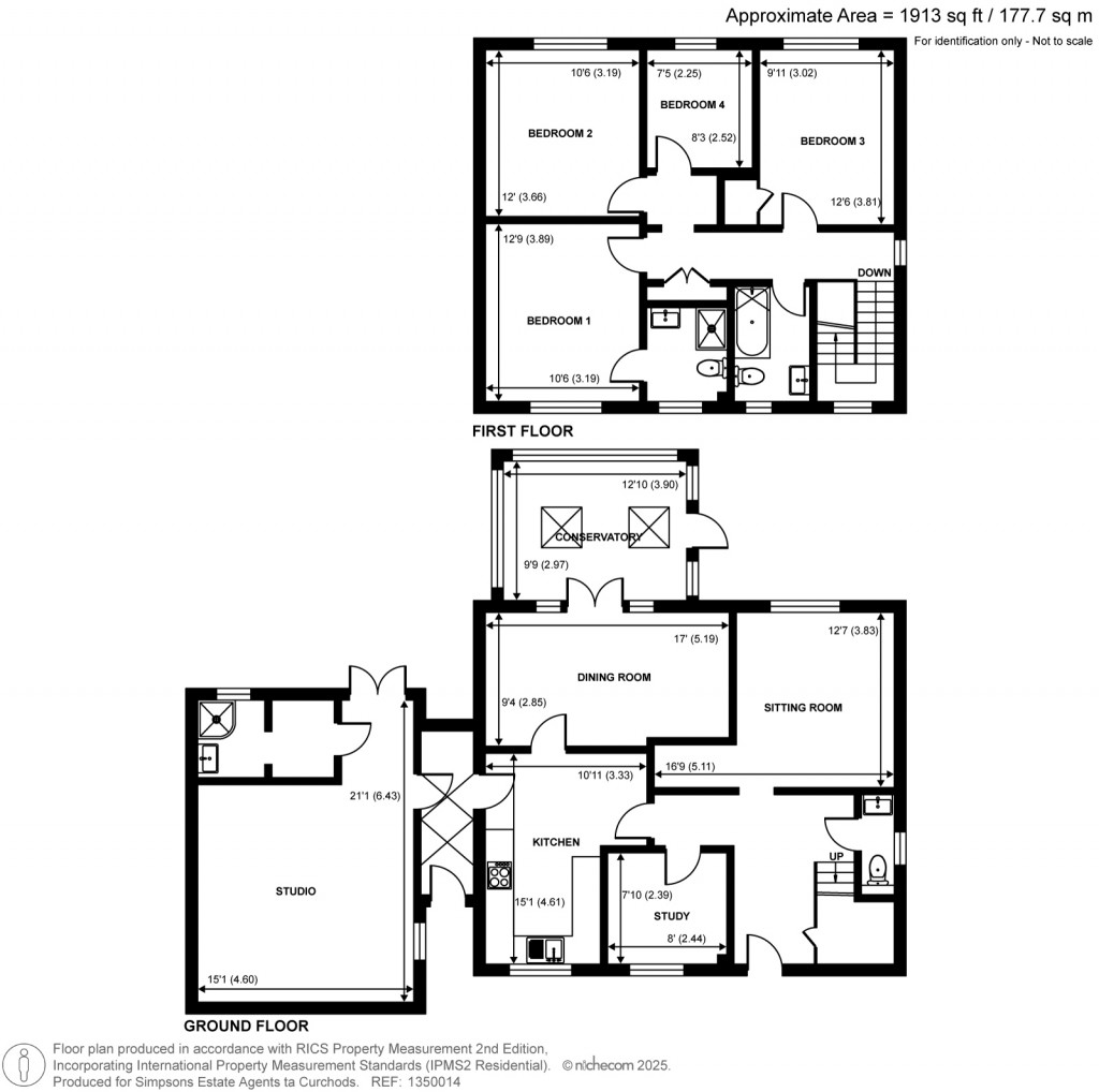 Floorplans For Broomcroft Close, Pyrford, Surrey