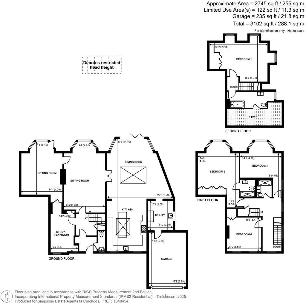 Floorplans For Dartnell Park Road, West Byfleet, Surrey