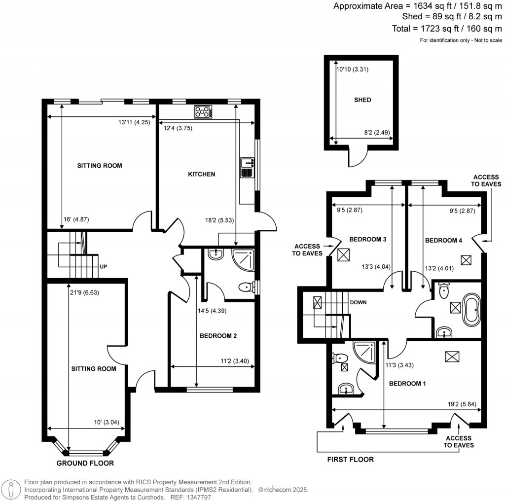 Floorplans For Hollies Avenue, West Byfleet, Surrey