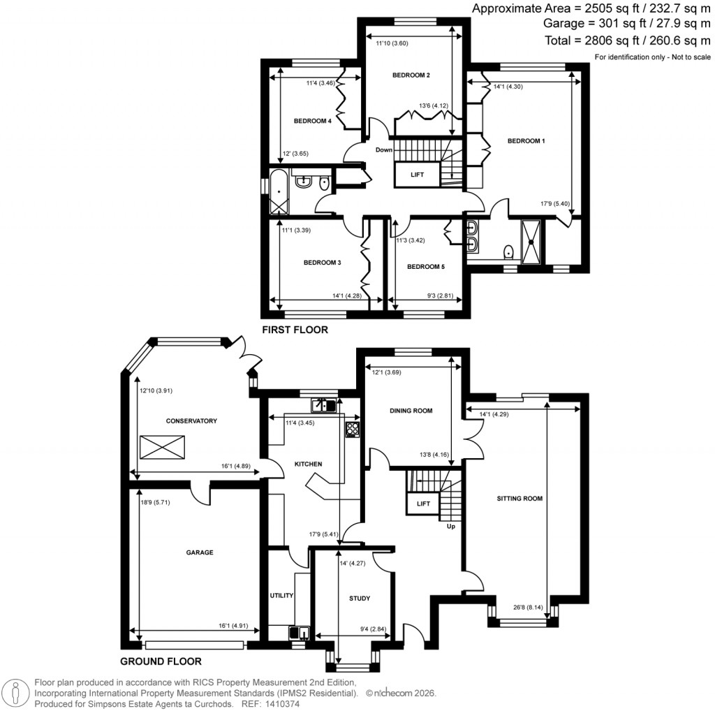 Floorplans For Dartnell Court, West Byfleet, Surrey