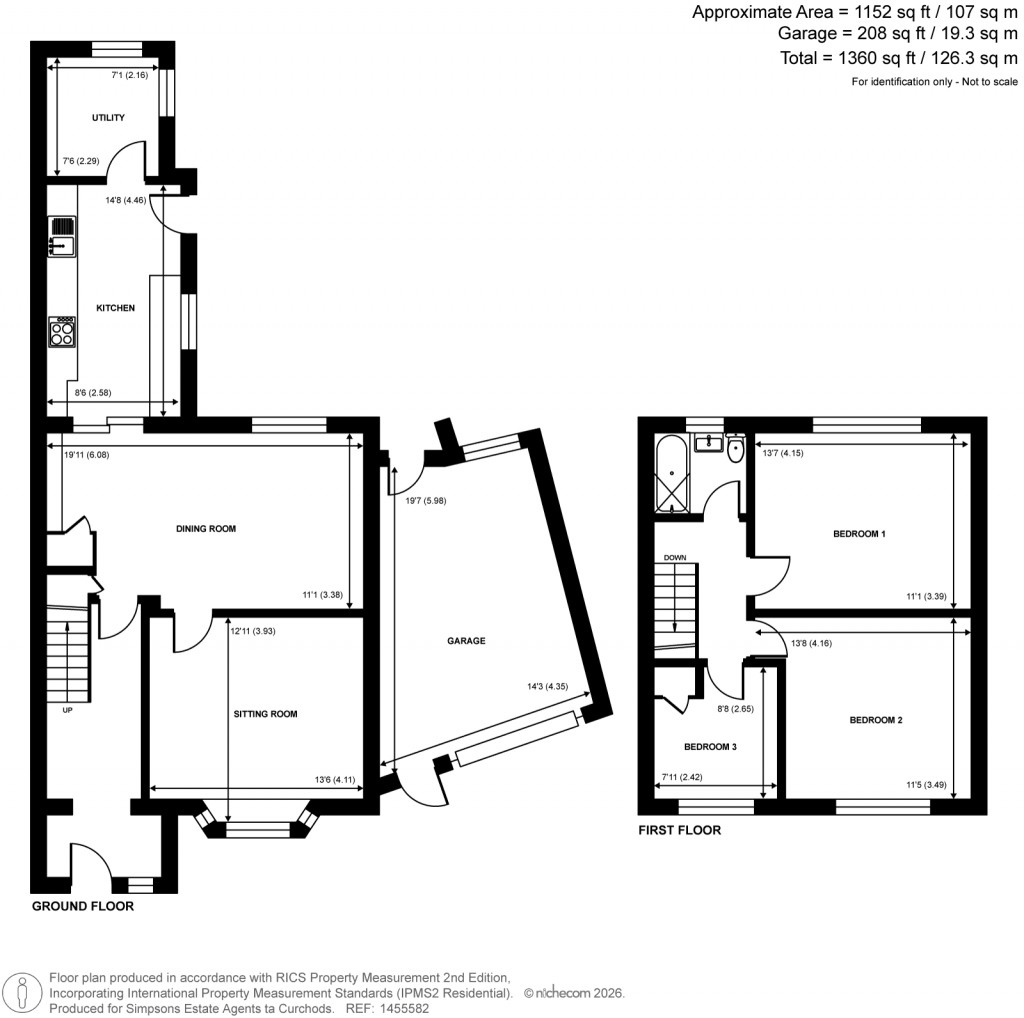 Floorplans For Cornwall Avenue, Byfleet, Surrey