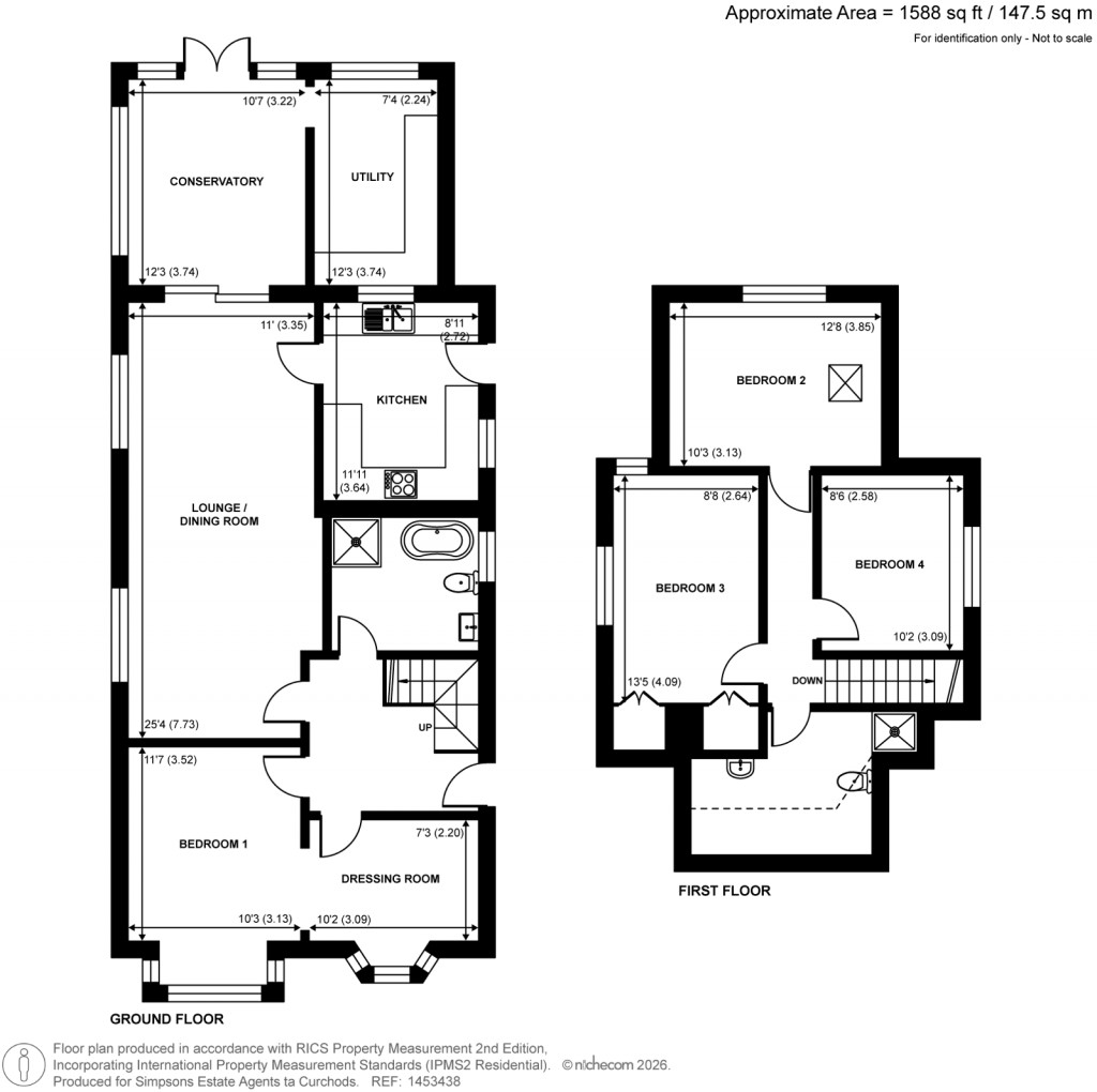 Floorplans For Linden Close, New Haw, Surrey