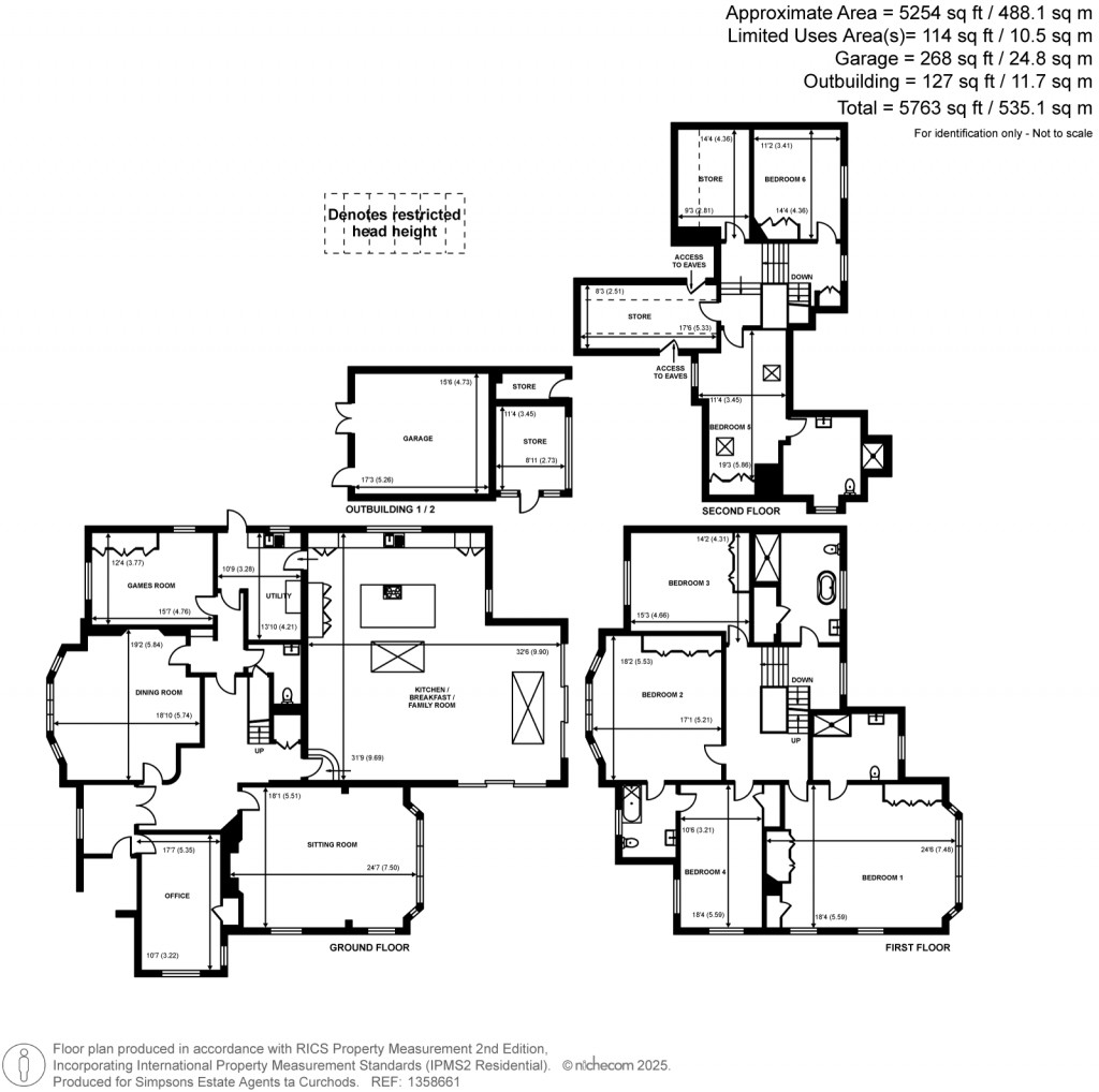 Floorplans For Oakcroft Road, West Byfleet, Surrey