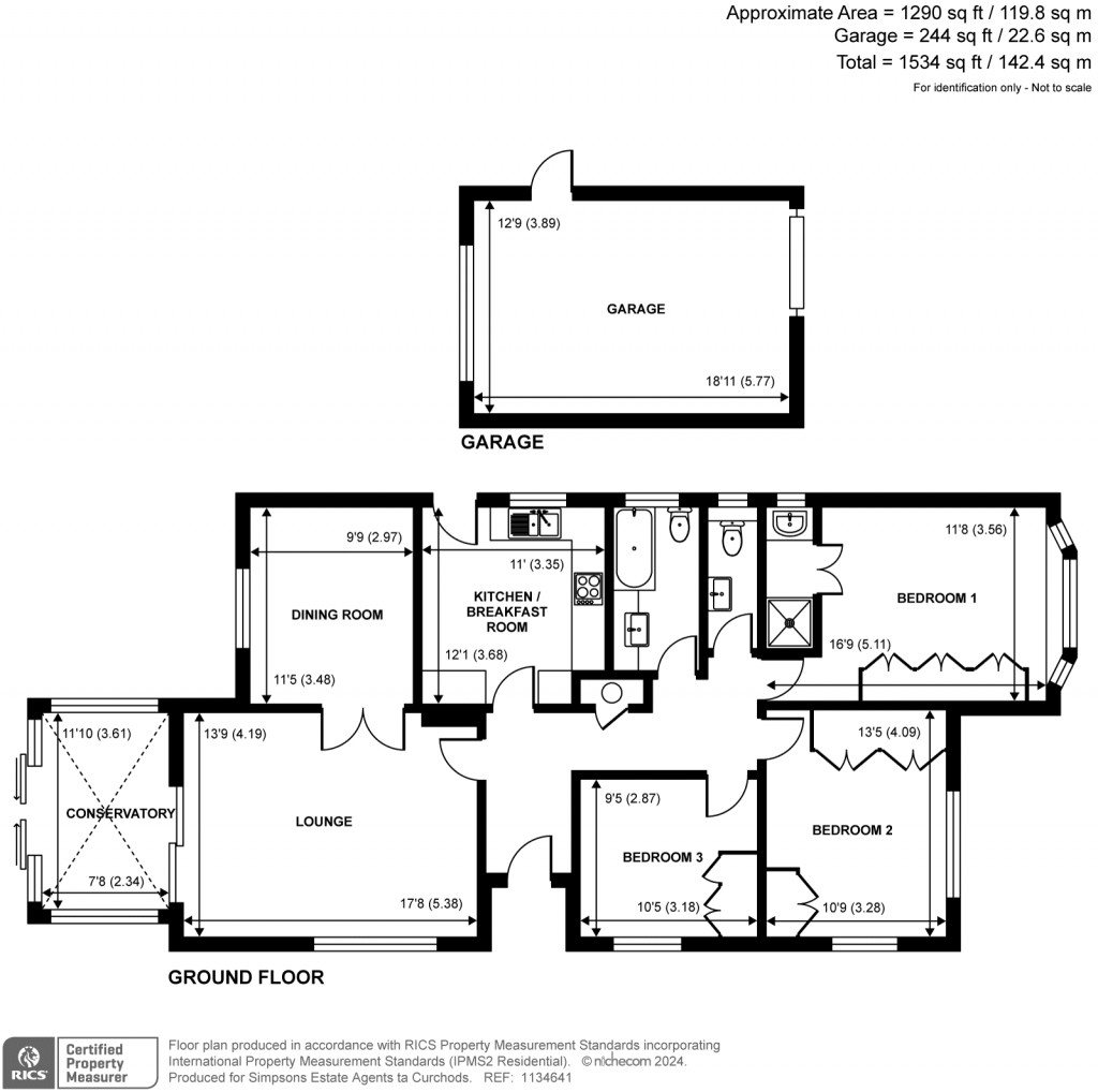 Floorplans For Faris Lane, Woodham, KT15