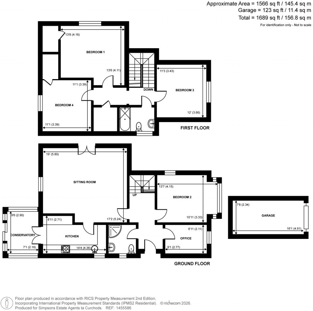 Floorplans For Circle Gardens, Byfleet, Surrey