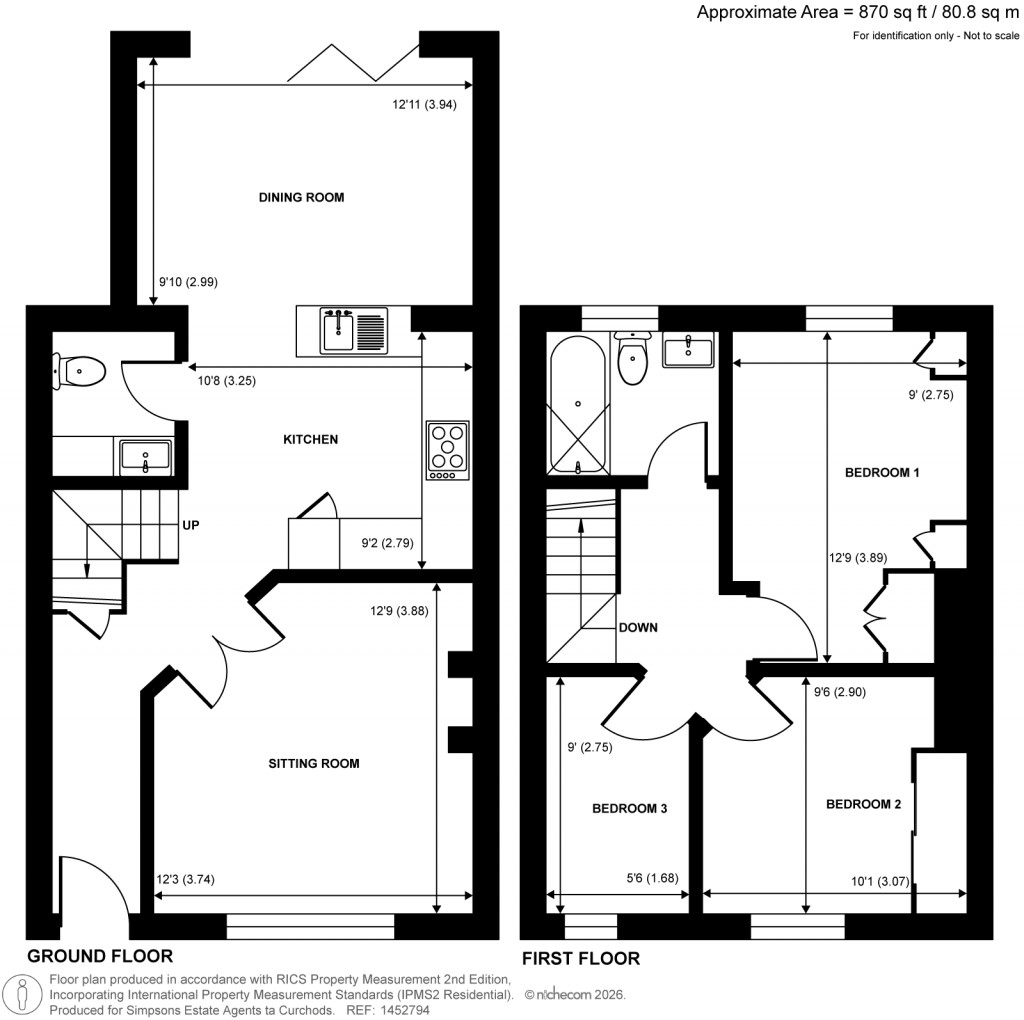 Floorplans For Caillard Road, Byfleet, Surrey