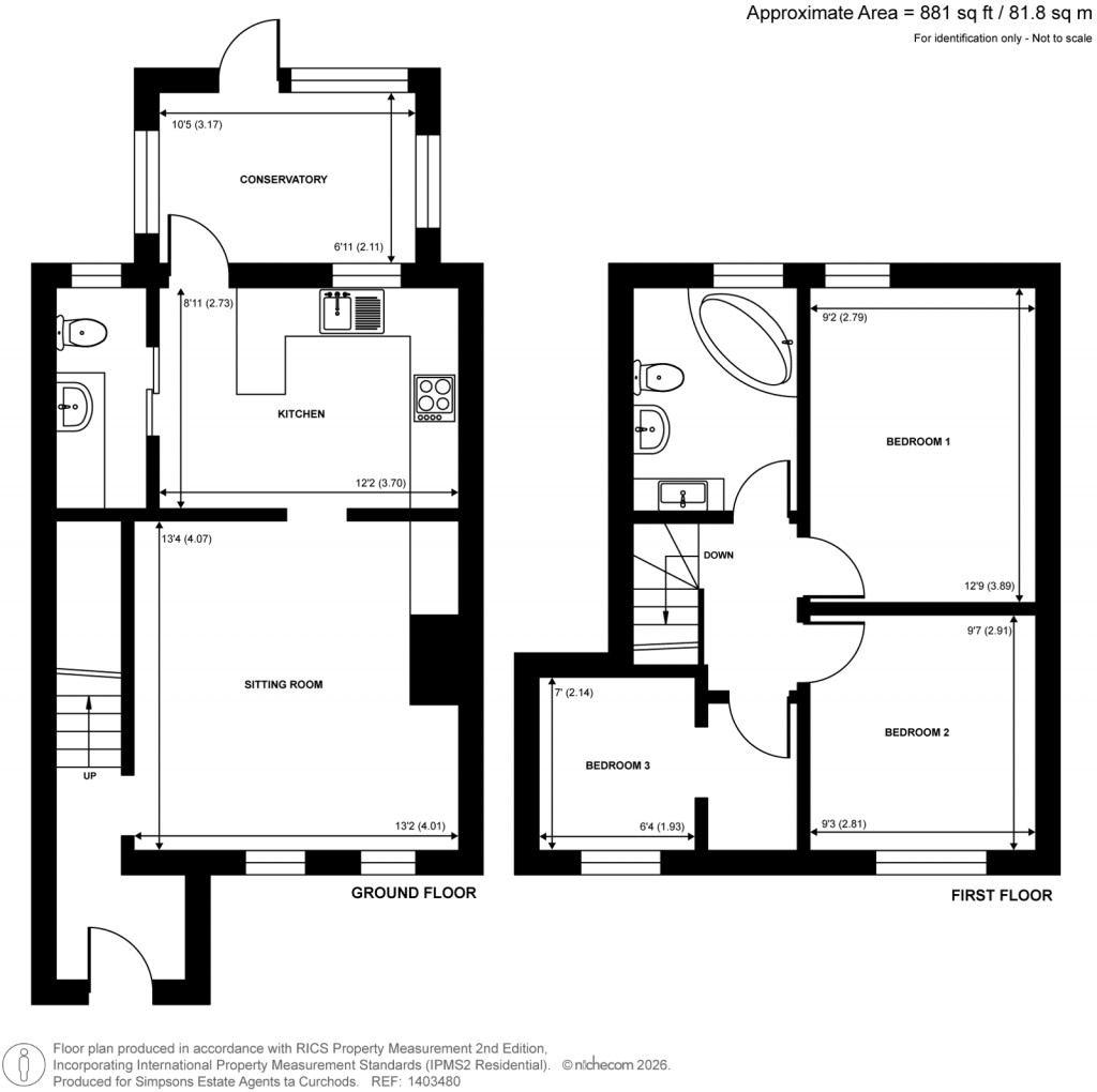 Floorplans For Caillard Road, Byfleet, Surrey