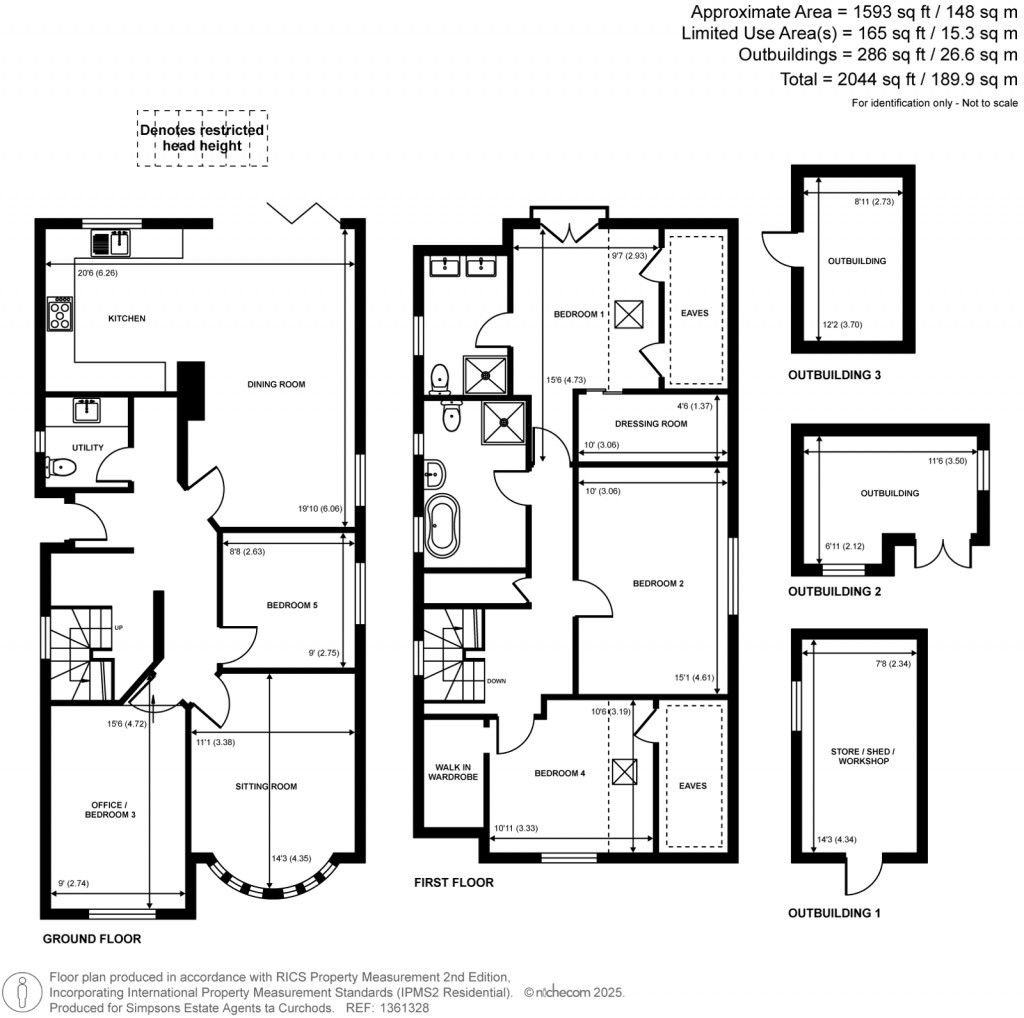 Floorplans For Winern Glebe, Byfleet, Surrey