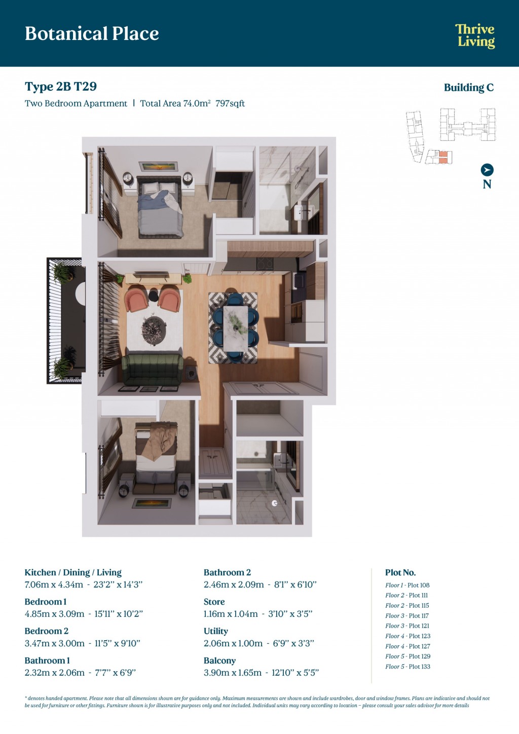 Floorplans For Botanical Gardens, West Byfleet, Surrey