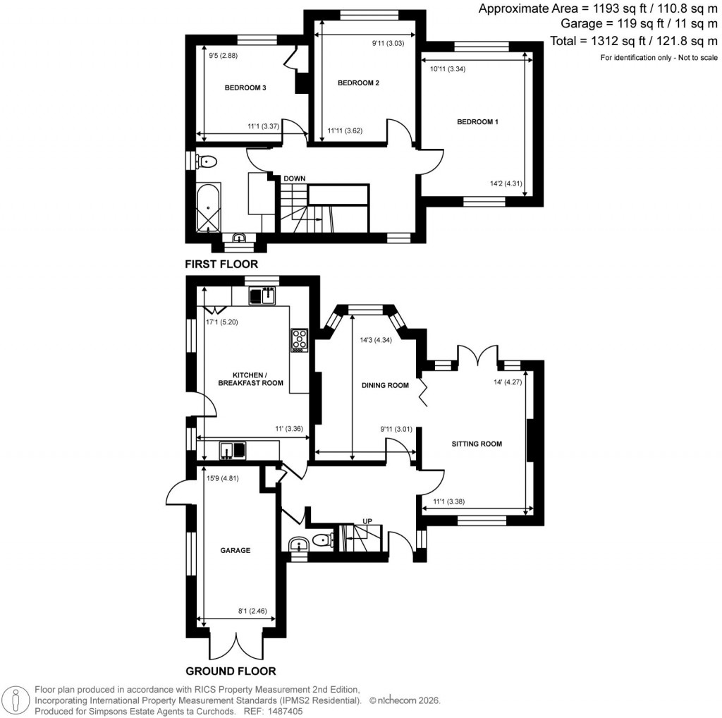 Floorplans For Queens Avenue, Byfleet, Surrey