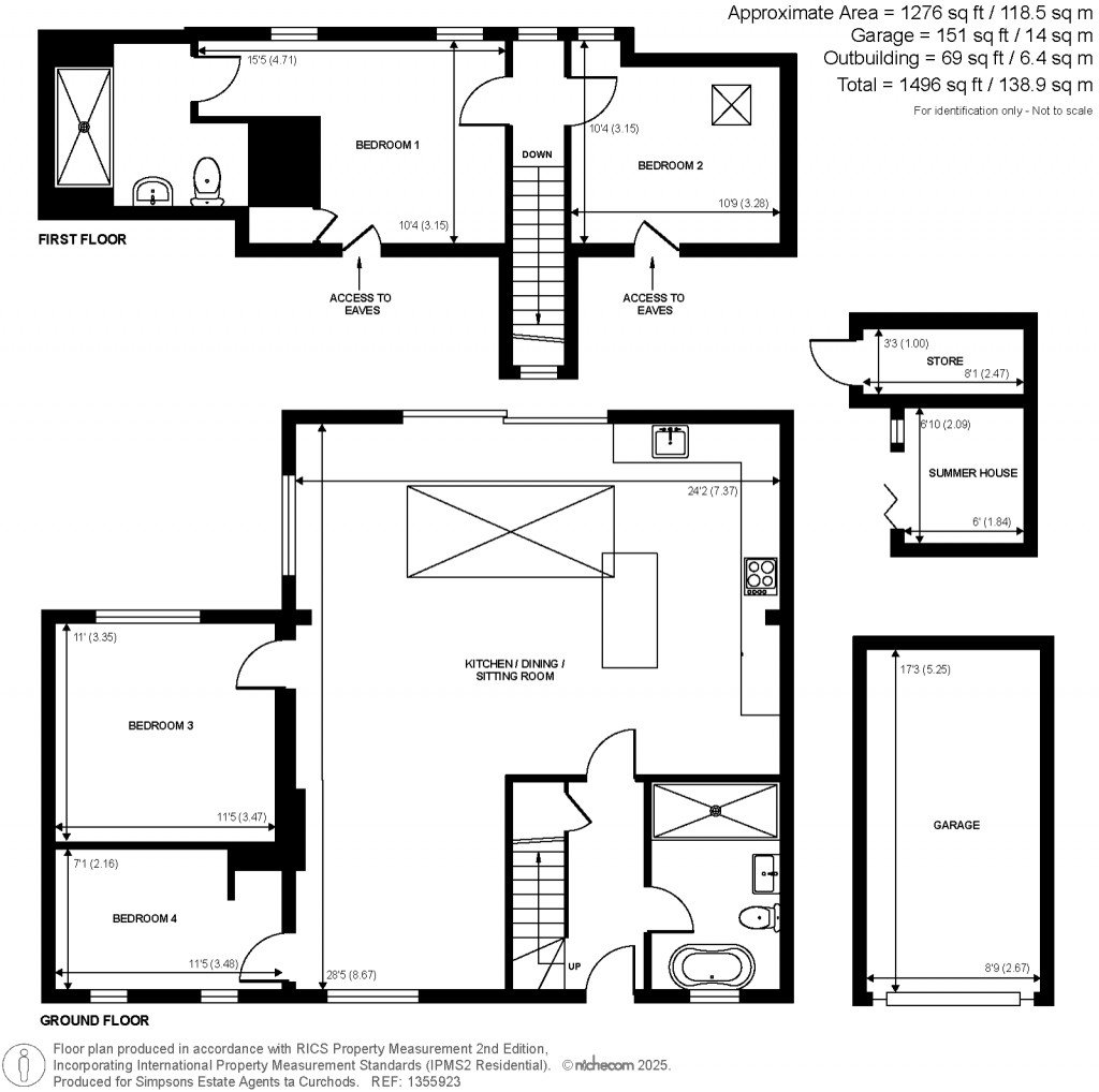 Floorplans For Parvis Road, West Byfleet, Surrey