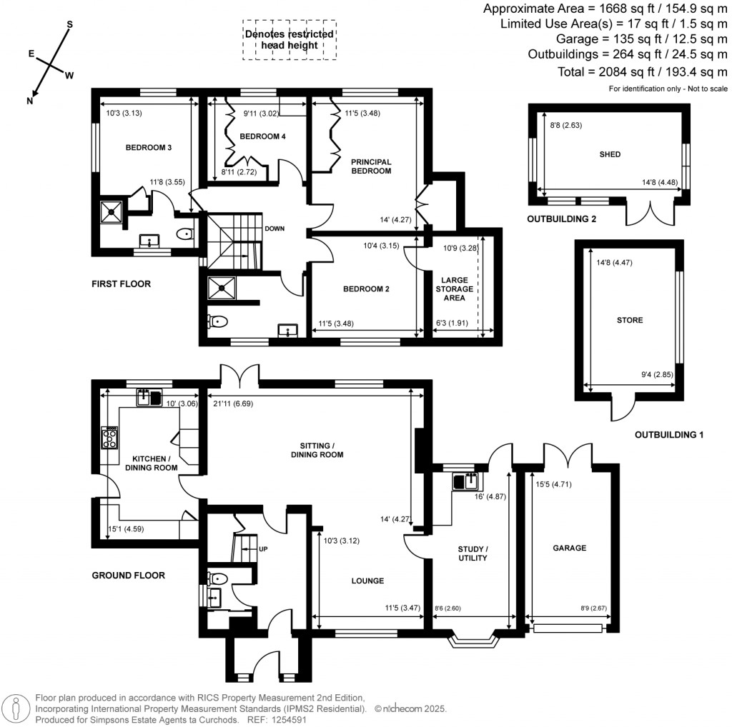 Floorplans For Lynwood Close, Woodham, Surrey