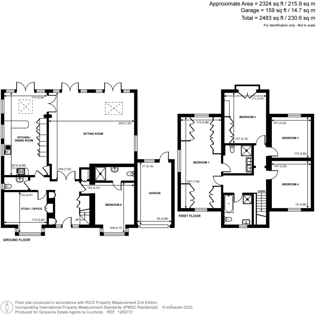 Floorplans For Norfolk Farm Road, Pyrford, GU22