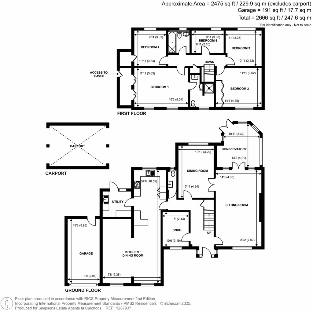Floorplans For Blackdown Avenue, Pyrford, Surrey