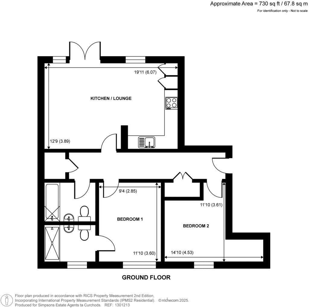 Floorplans For Hawker Drive, Addlestone, Surrey