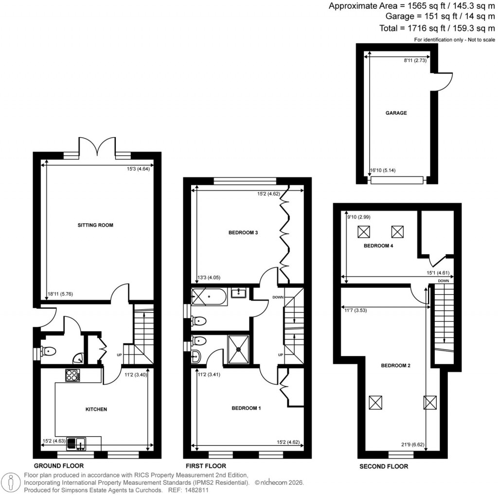 Floorplans For Derisley Close, Byfleet, Surrey