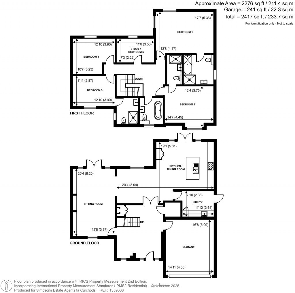 Floorplans For Blackdown Avenue, Pyrford, Surrey